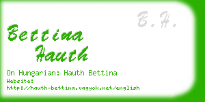 bettina hauth business card